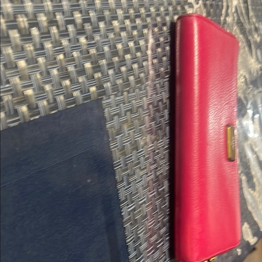 Red Leather Phone Wallet - Picture 4 of 5